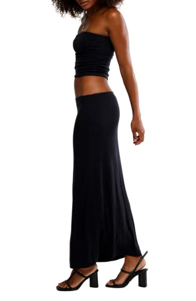Free People Good Feels Tube Top & Maxi Skirt Set In Black
