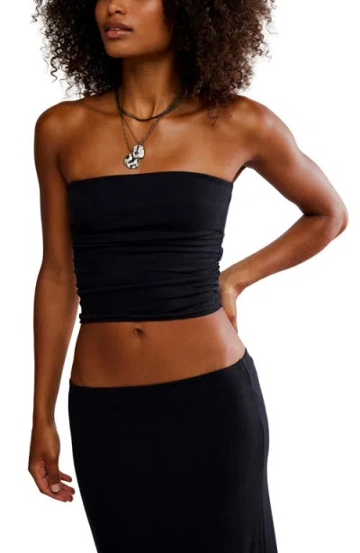 Free People Good Feels Tube Top & Maxi Skirt Set In Black