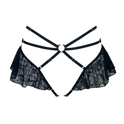 Monique Morin Lingerie Women's Hologram Skirted Harness Black In Black