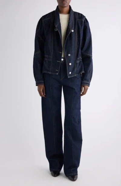 Isabel Marant Drolane High Waist Straight Leg Jeans In Blue