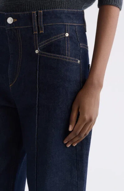 Isabel Marant Drolane High Waist Straight Leg Jeans In Blue