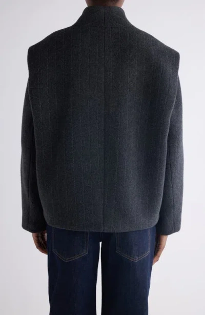 Isabel Marant Dyogo Wool Blend Felt Jacket In Gray
