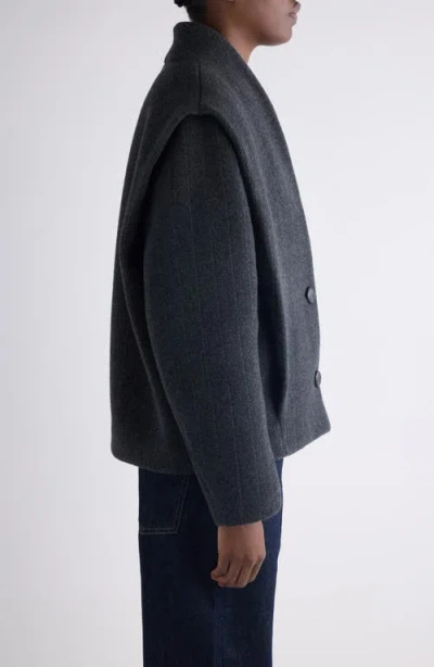 Isabel Marant Dyogo Wool Blend Felt Jacket In Gray