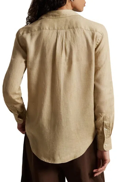 Polo Ralph Lauren Classic Fit Linen Button-up Shirt In Neutral
