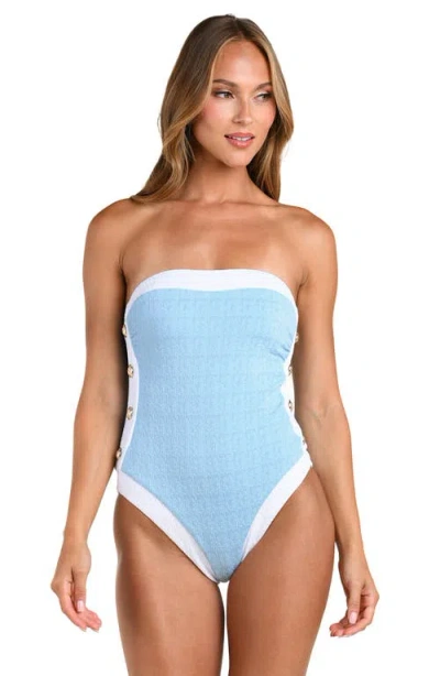 L'agence Tory Colorblock One-piece Swimsuit In Blue