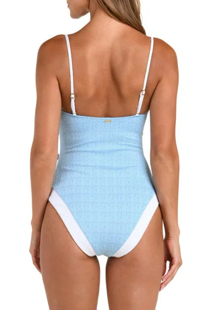 L'agence Tory Colorblock One-piece Swimsuit In Blue