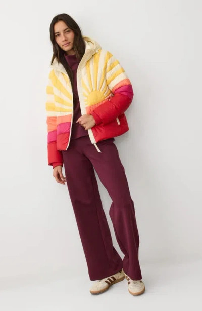 Marine Layer Sunbeam Puffer Jacket In Yellow