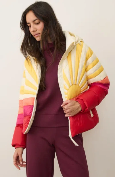 Marine Layer Sunbeam Puffer Jacket In Yellow