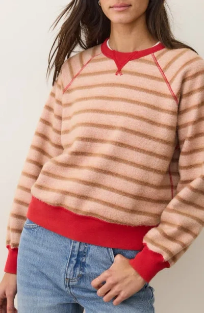 Marine Layer Cloud 9 Fleece Reversible Sweatshirt In Red