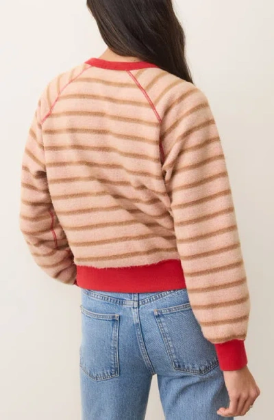 Marine Layer Cloud 9 Fleece Reversible Sweatshirt In Red