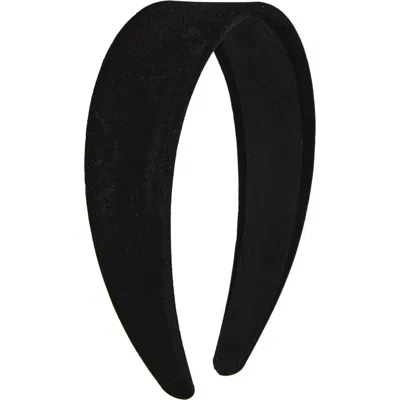Tasha Velvet Headband In Black