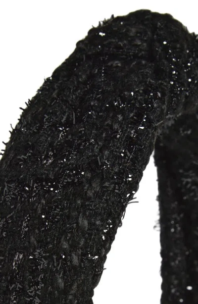 Tasha Knotted Sequin Headband In Black