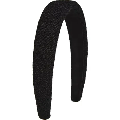 Tasha Tweed Headband In Black