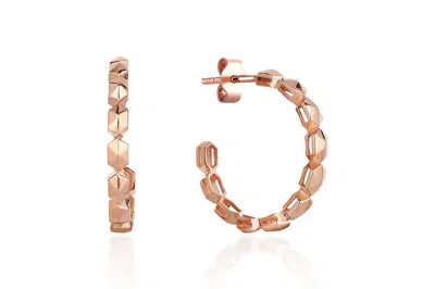 Reis Jewellery Women's Pink / Rose Gold Grande Gold Earrings In Pink