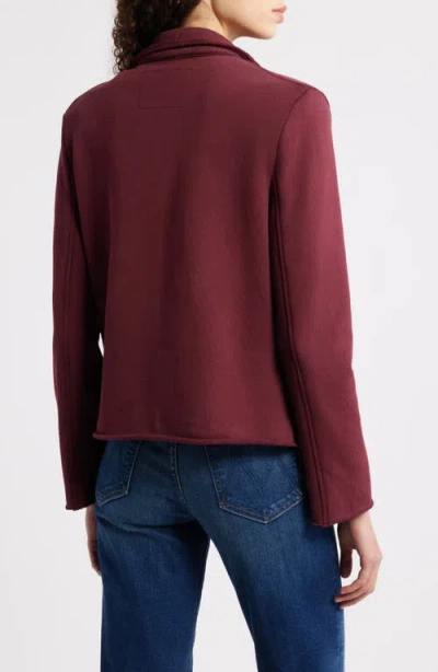 Frank & Eileen Mini Belfast Crop Knit Peacoat In Purple