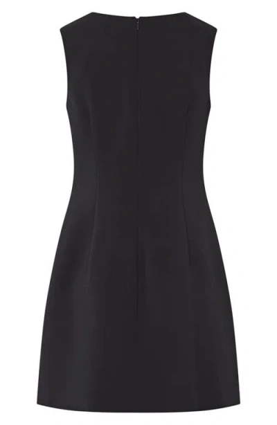 Milly Saylor Camellia Crepe Sheath Dress In Black