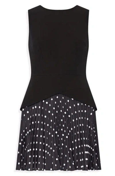 Milly Haddy Dot Print Pleated Minidress In Multi