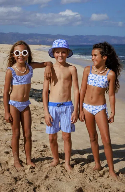 Feather 4 Arrow Kids' Happy Daze Upf 50+ Two-piece Swimsuit In Blue