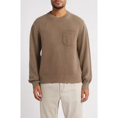 Corridor Crewneck Pocket Sweater In Brown