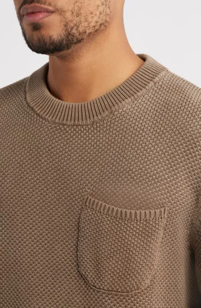 Corridor Crewneck Pocket Sweater In Brown