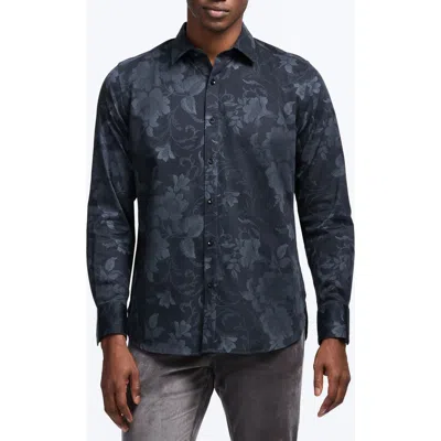 Robert Graham Barnsworth Floral Cotton Button-up Shirt In Blue