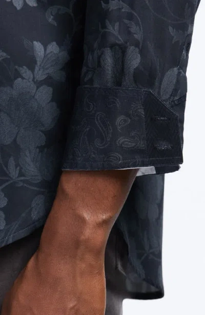 Robert Graham Barnsworth Floral Cotton Button-up Shirt In Blue