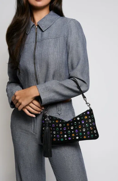 Aimee Onyx Hour Novelty Zip Clutch In Black