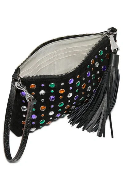 Aimee Onyx Hour Novelty Zip Clutch In Black
