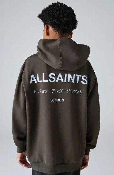 Smallsaints By Allsaints Kids' Underground Hoodie In Brown