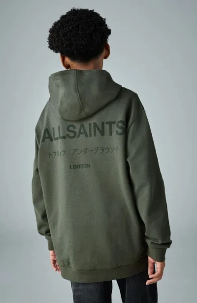 Smallsaints By Allsaints Kids' Underground Hoodie In Green