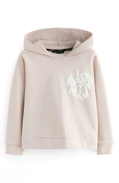 Smallsaints By Allsaints Kids' Oversize Floral Heart Logo Cotton Hoodie In Pink