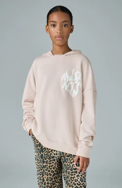 Smallsaints By Allsaints Kids' Oversize Floral Heart Logo Cotton Hoodie In Pink