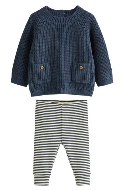 Next Pocket Sweater & Leggings Set In Blue