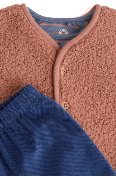 Next Long Sleeve T-shirt, Teddy Vest & Pants Set In Multi