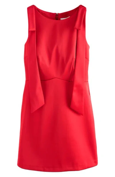 Next Satin Tie Detail Minidress In Red