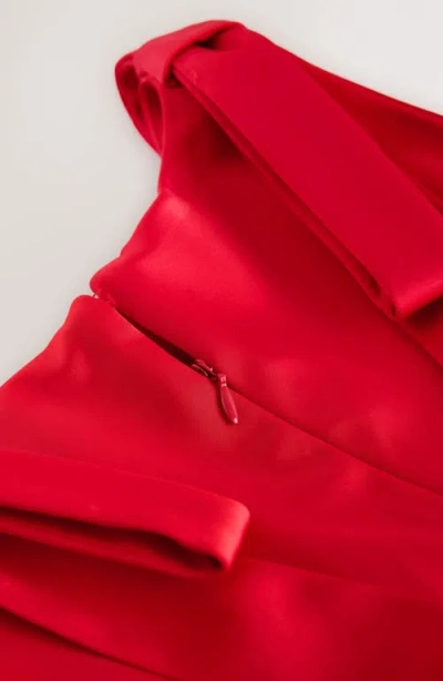 Next Satin Tie Detail Minidress In Red