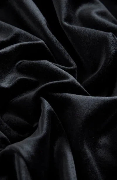 Next Diamante Long Sleeve Velvet Minidress In Black