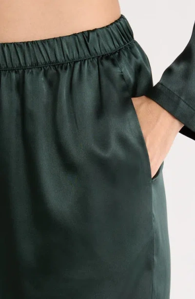 Kilo Brava Satin Pajamas In Green