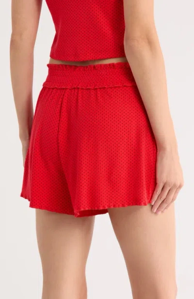 Kilo Brava Print Pajama Shorts In Red