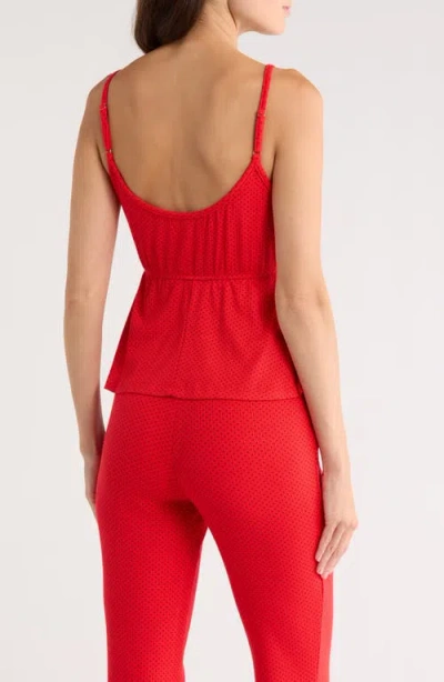 Kilo Brava Print Pajama Camisole In Red