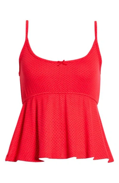 Kilo Brava Print Pajama Camisole In Red
