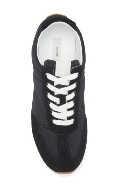 Totême Casual Low Top Sneakers With Quilted Design In Black