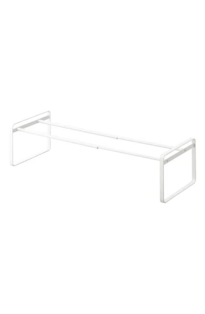 Yamazaki Stackable Expandable Steel Shoe Rack In White