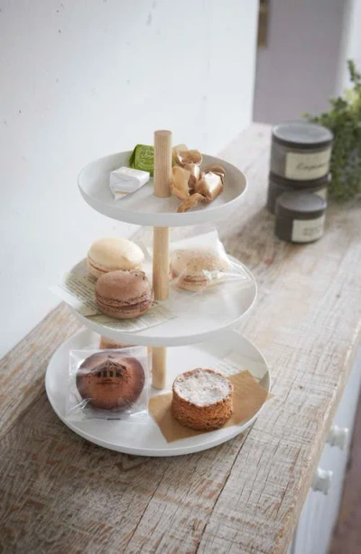 Yamazaki Home Tosca 3-tier Dessert Stand In White