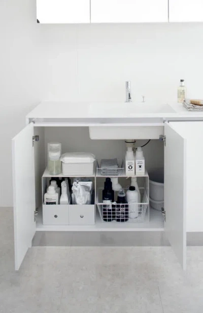 Yamazaki Set Of 2 Riser Shelfves In White