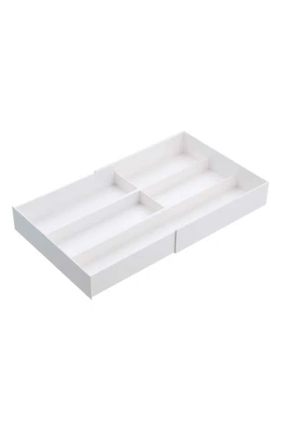 Yamazaki Expandable Cutlery Organizer In White