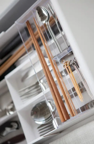Yamazaki Expandable Cutlery Organizer In White