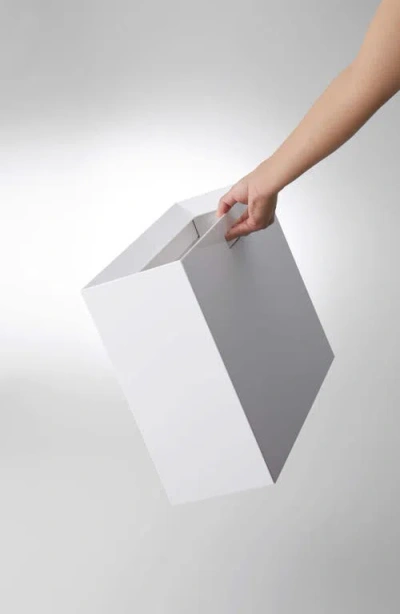 Yamazaki Wide Trash Can In White