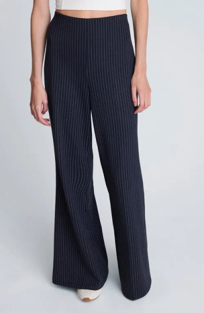 Kenneth Cole High Waist Pull-on Flare Pants In Blue