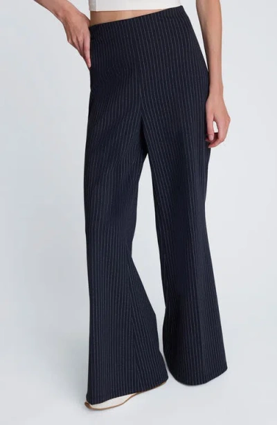Kenneth Cole High Waist Pull-on Flare Pants In Blue